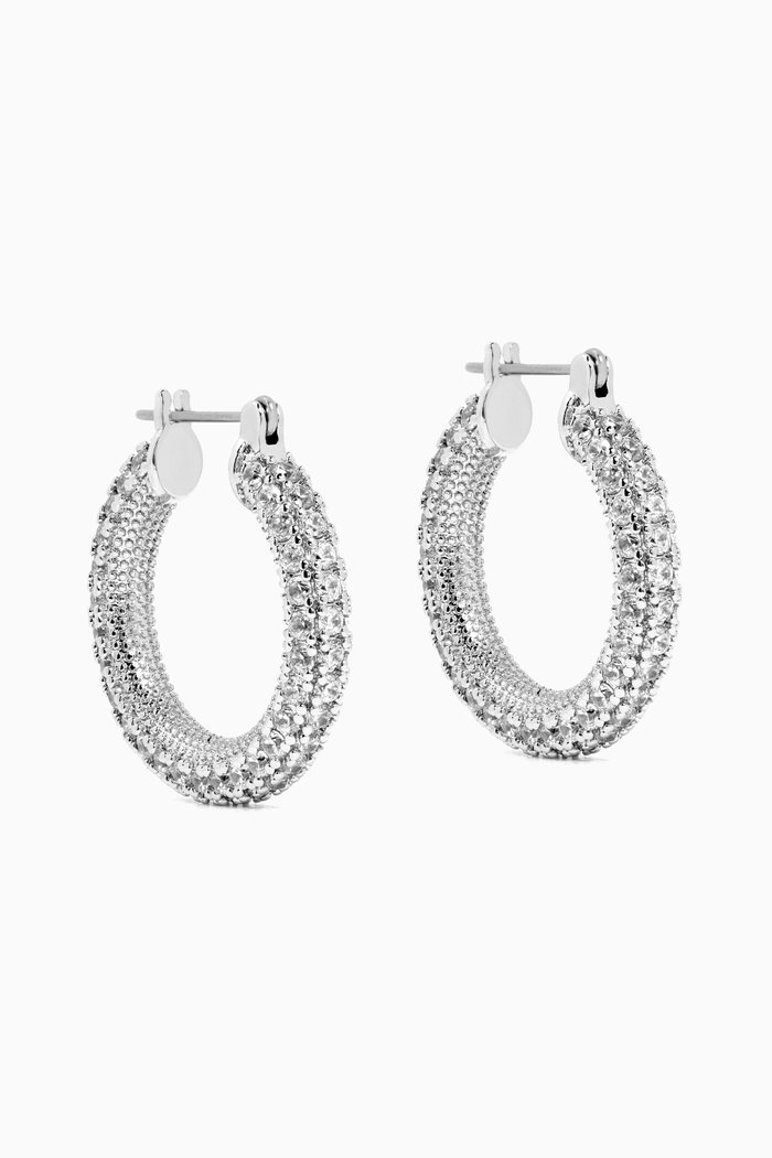 

Estelle Pavé Hoops in Silver Plating