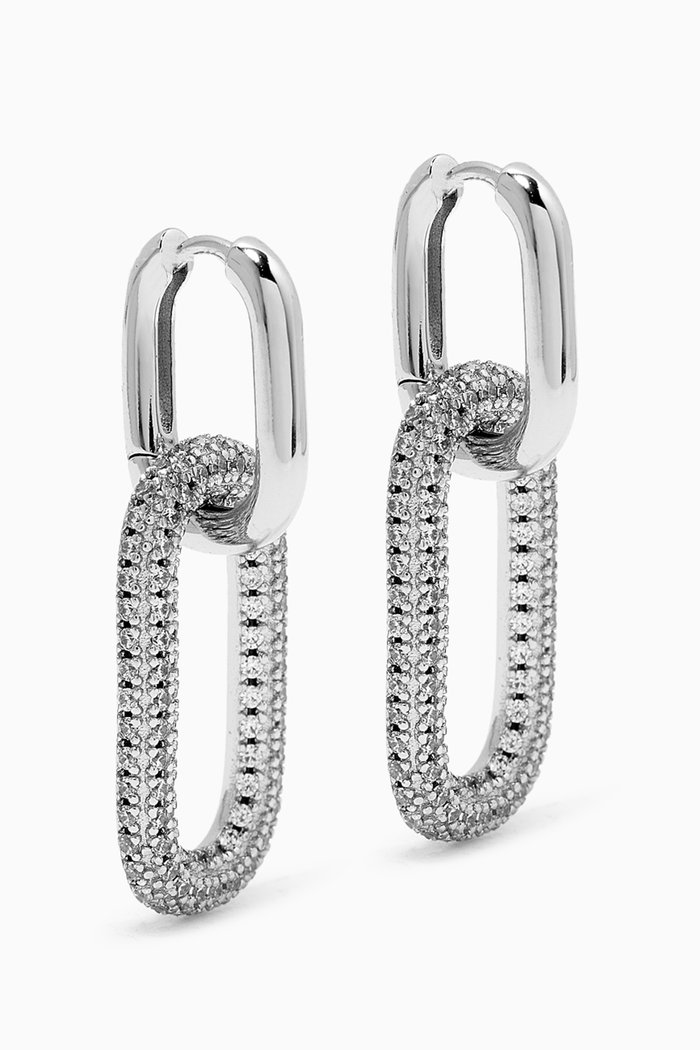 

Simone Link Earrings in Silver-plated Brass