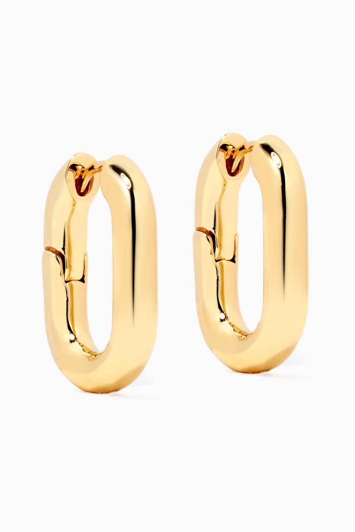 

XL Hoop Earrings in Gold-plated Brass