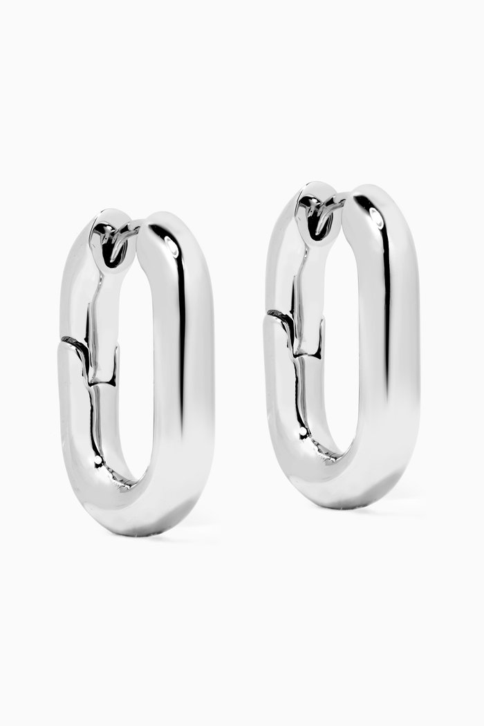 XL Hoop Earrings in Silver Plating
