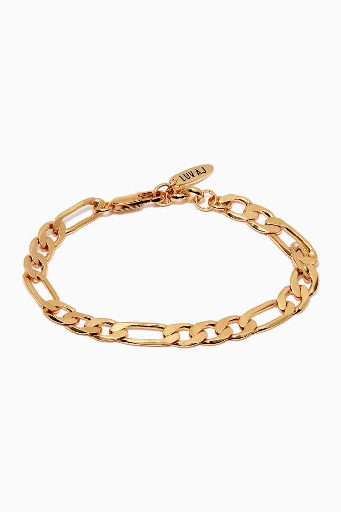 

XL Figaro Chain Anklet in 18kt Gold Plating
