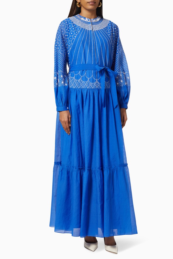 

Esther Dress in Organza, Blue