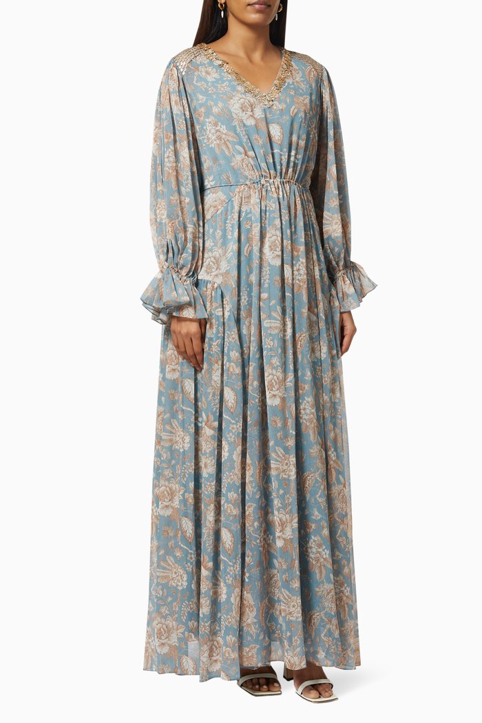 

Clarisse Dress in Chiffon, Green