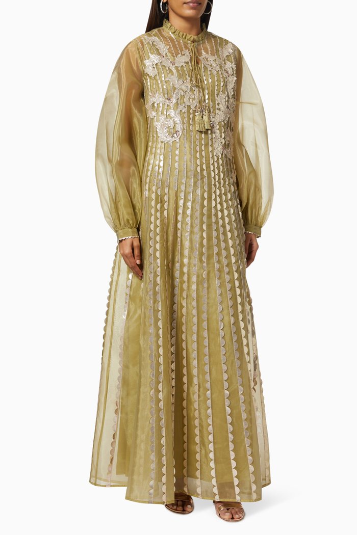 

Auriane Dress in Organza, Green