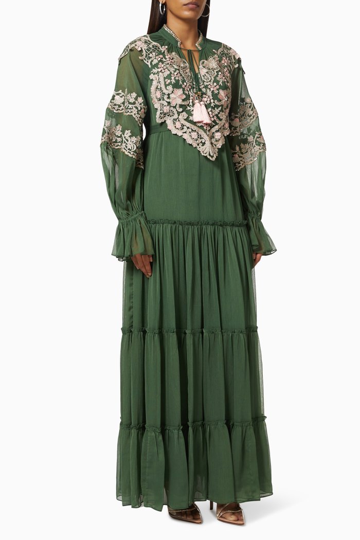 

Elisa Dress in Chiffon, Green