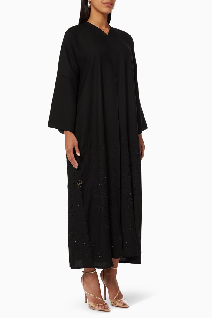

Bead Embellished Abaya, Black