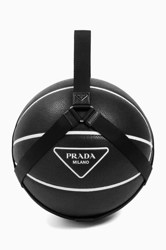 

Prada Logo Basketball in Rubber, Black
