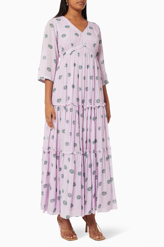

Tiered Maxi Dress, Purple