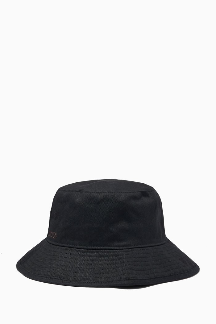 

Twill Bucket Hat in Cotton, Black
