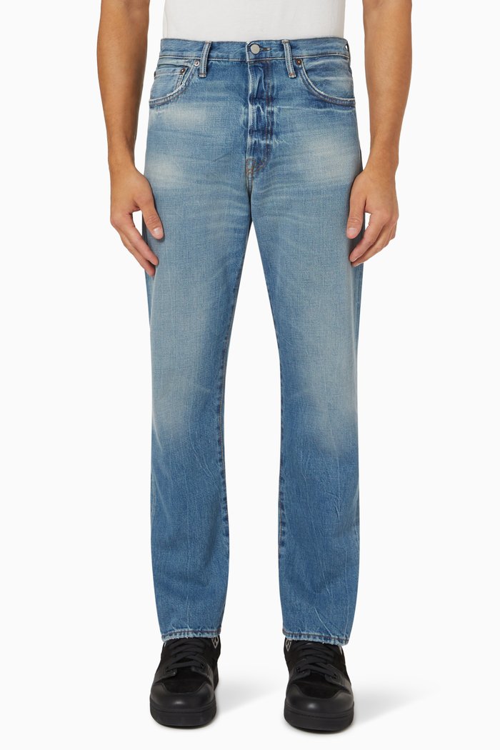 

Straight Leg Jeans in Denim, Blue