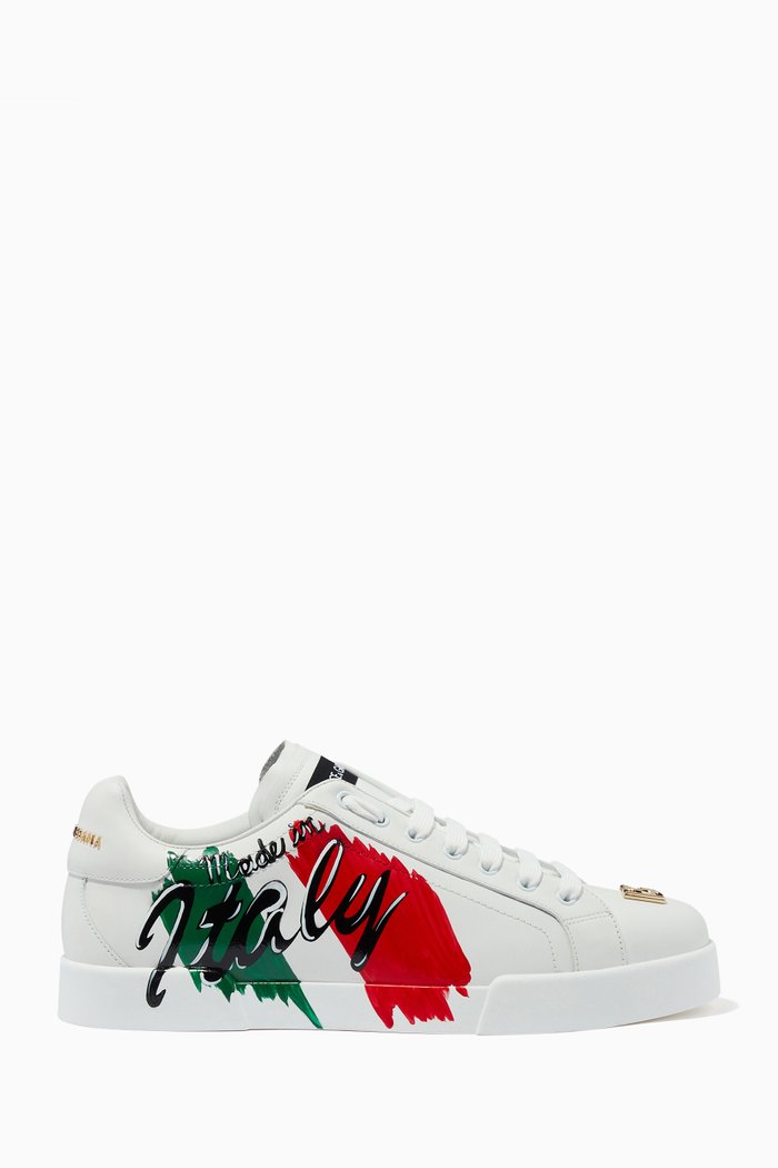 

Portofino "Made in Italy" Sneakers in Leather, White