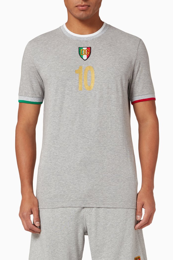 

T-shirt in Cotton, Grey