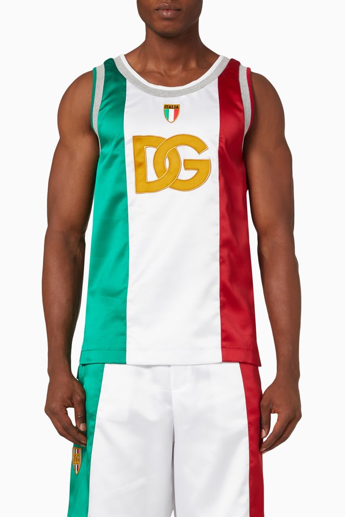 

DG Logo Tank Top in Satin, Multicolour