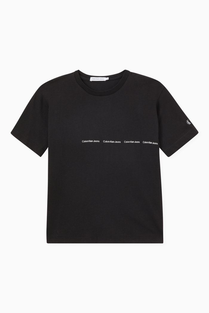 

Repeat Logo T-shirt in Organic Cotton, Black