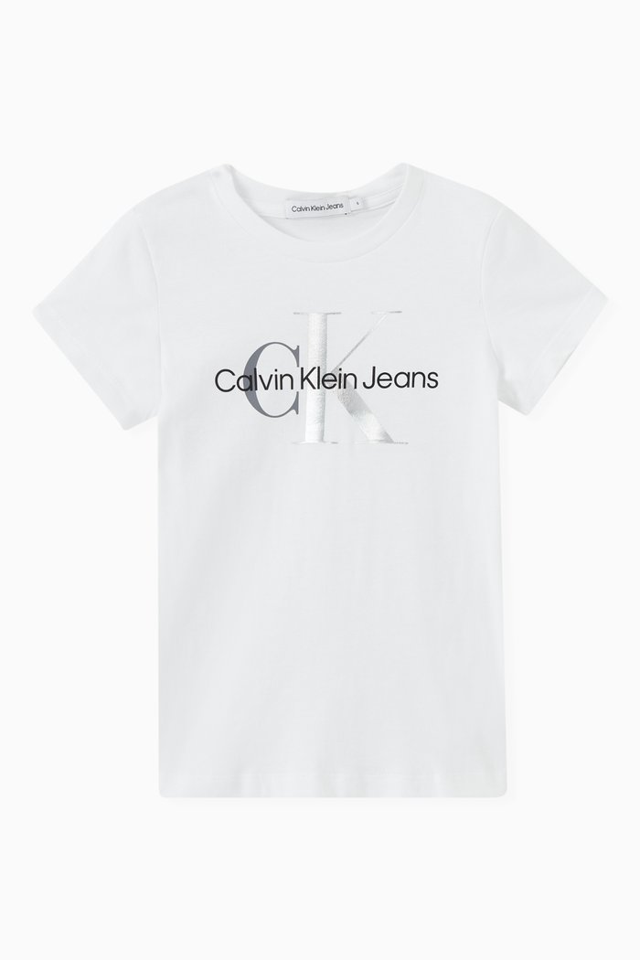 

Slim Logo T-shirt in Organic Cotton, White
