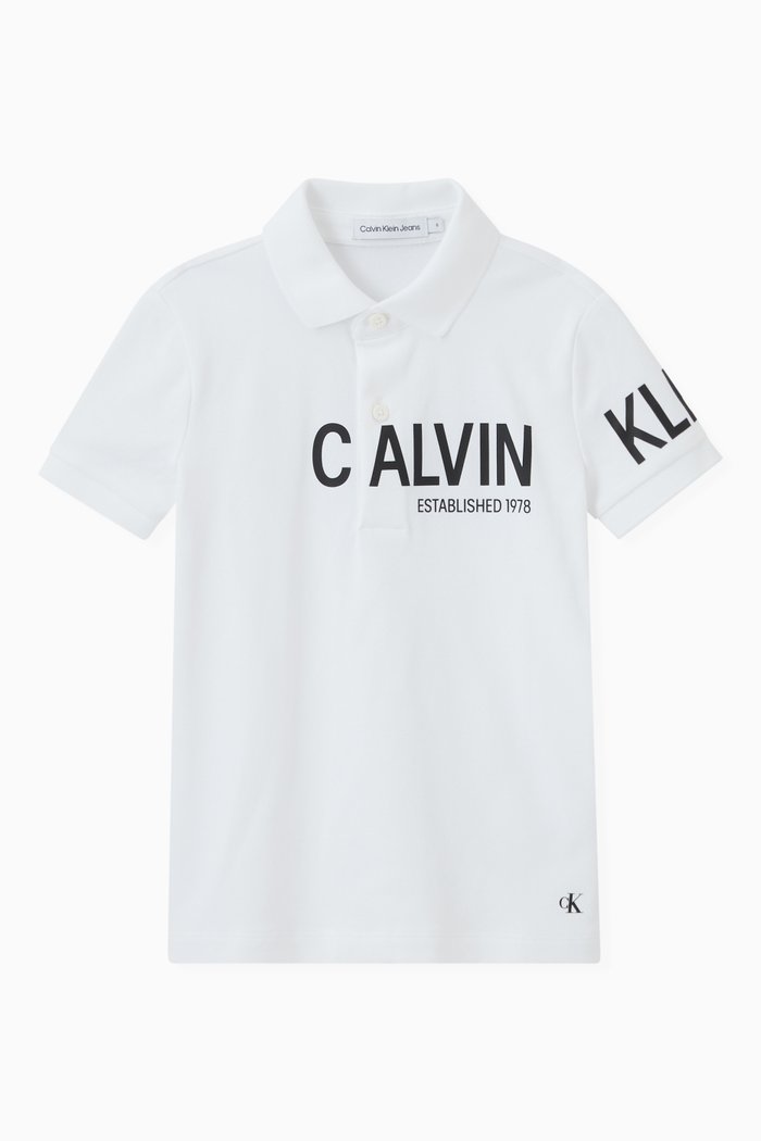 

Logo Polo Shirt in Cotton, White