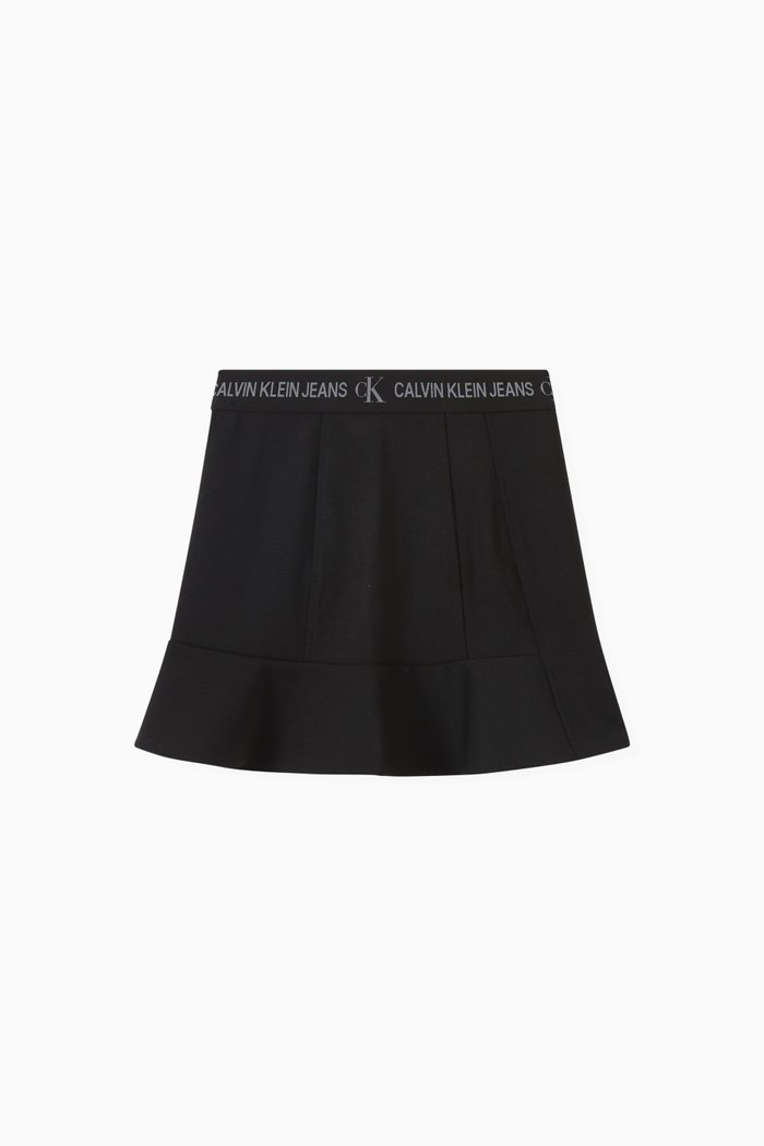 Recycled Logo Tape Skirt, Black