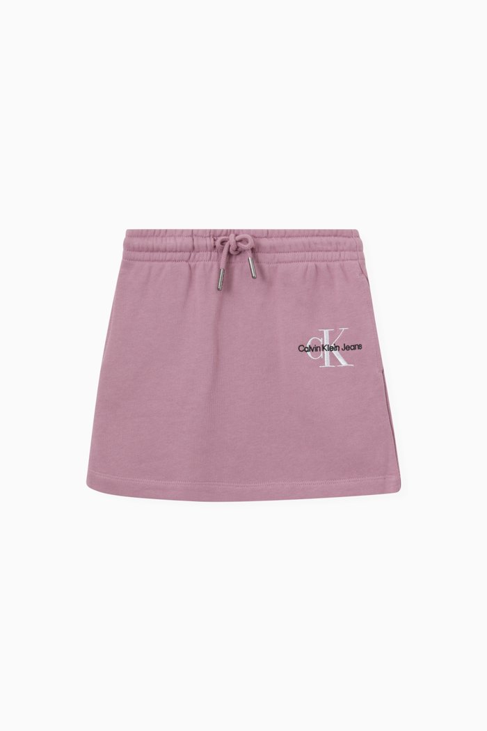 

Monogram Skirt in Organic Cotton, Pink