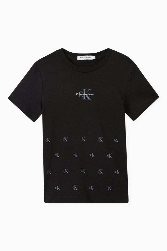 

Fitted Logo T-shirt in Organic Cotton, Black