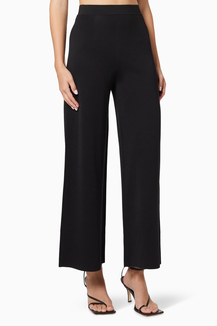

Lily Compact Cropped Pants, Black