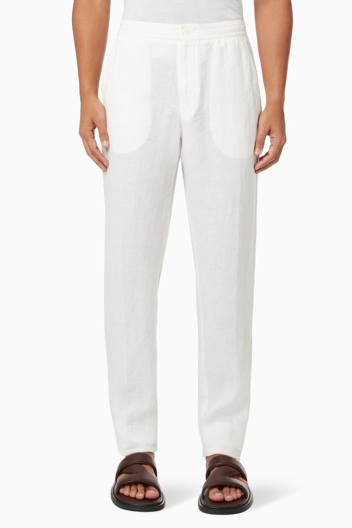 

Joggers in Linen, White