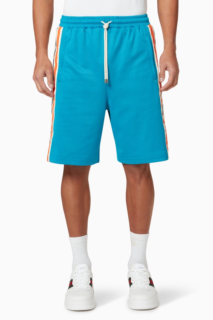 

Bermuda Shorts in Technical Jersey, Blue