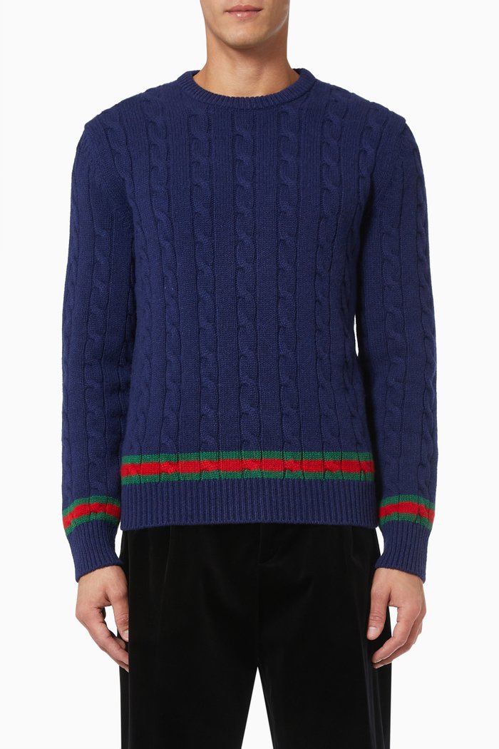 

Sweater in Cable Knit Cashmere, Neutral