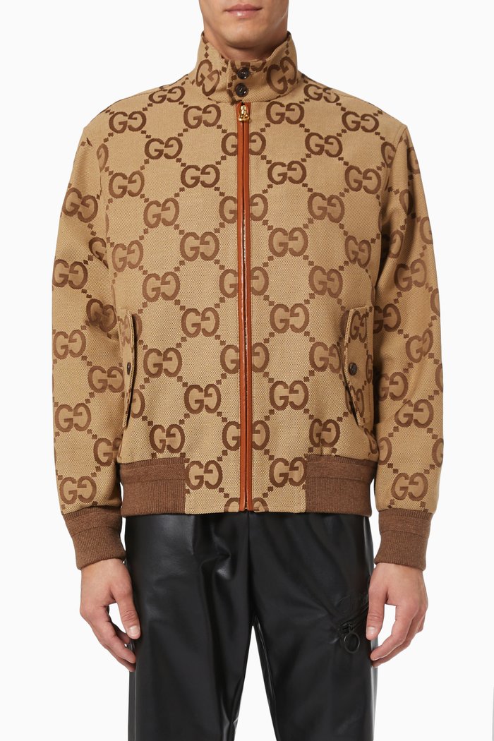 

Jacket in Jumbo GG Canvas, Neutral