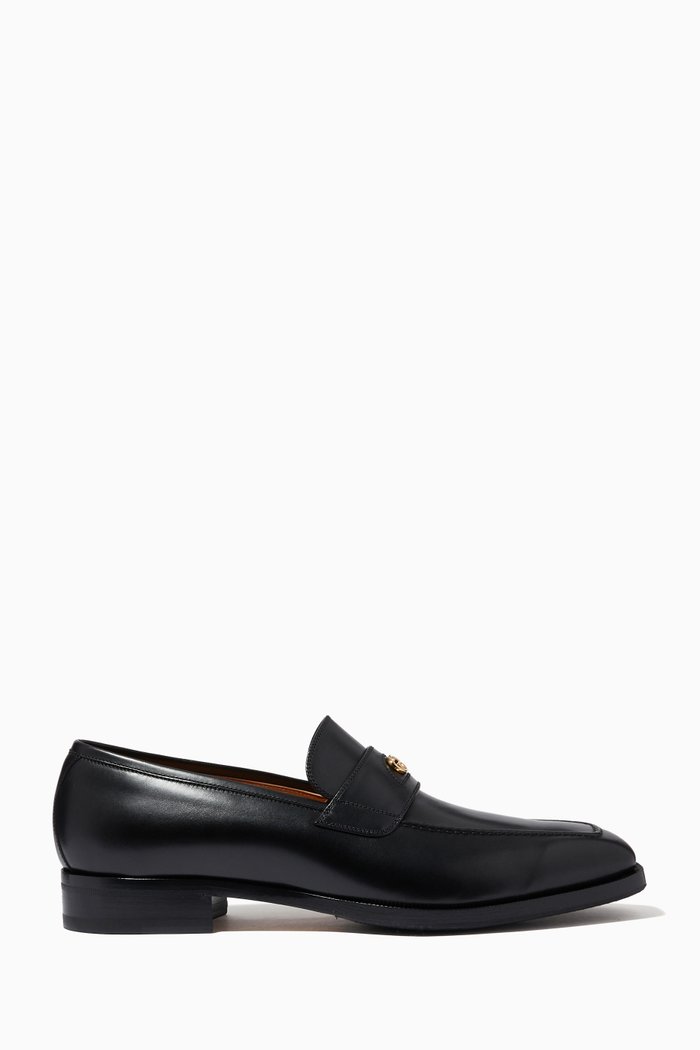Interlocking G Loafers in Leather, Black