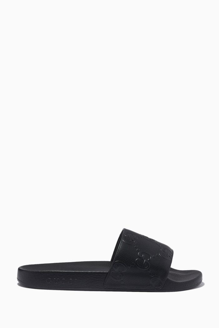 

Slide Sandals in GG Demetra, Black