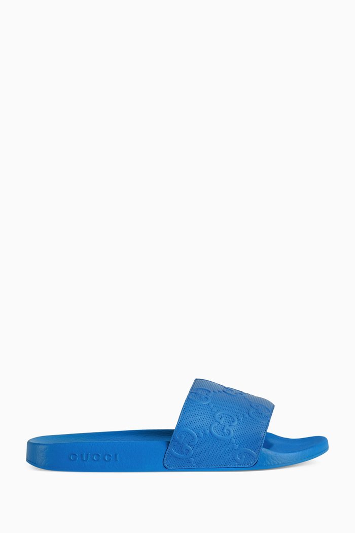 

Slide Sandals in GG Demetra, Blue