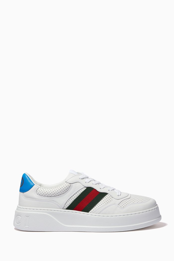 

Chunky Sneakers with Web in Leather, White