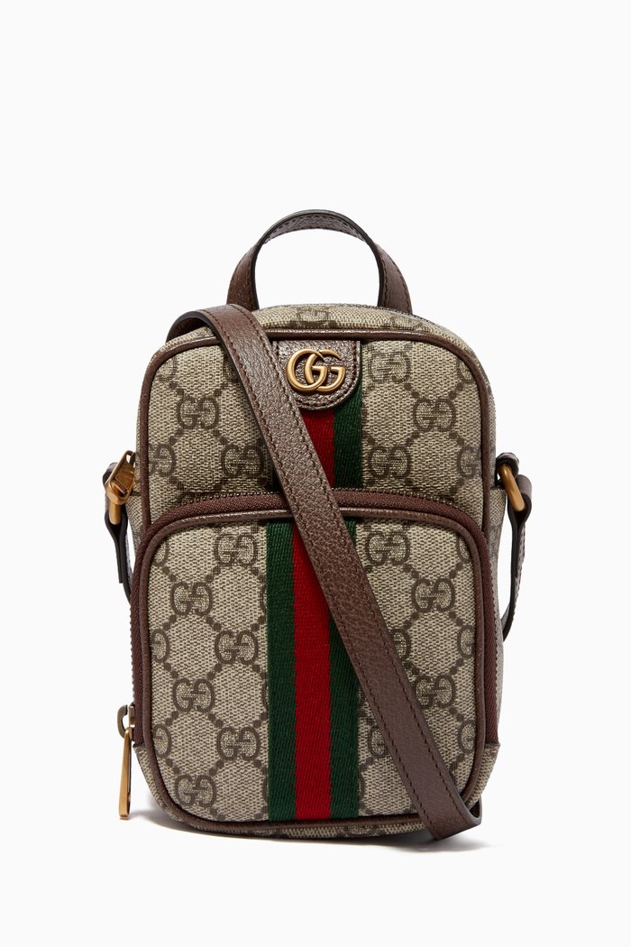 

Ophidia Mini Bag in GG Supreme Canvas, Neutral