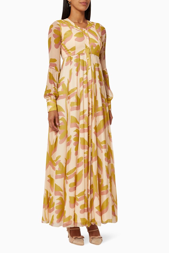

Floral Dress in Chiffon, Pink