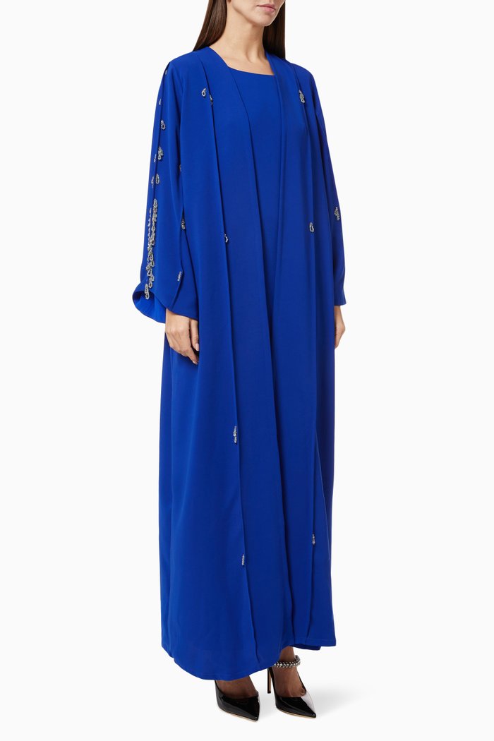 

Catherine Embellished Abaya Set, Blue