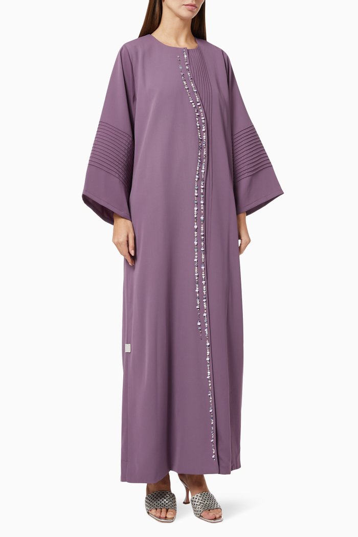 

Alice Embellished Abaya Set, Purple