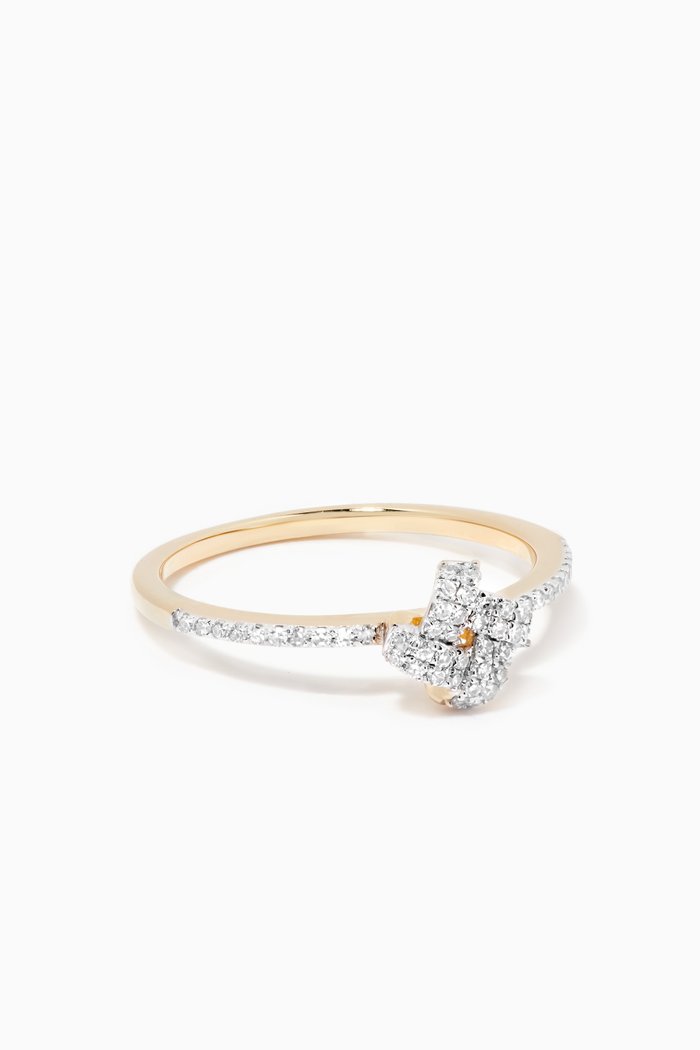 

Love Knot Diamond Ring in 10kt Yellow Gold