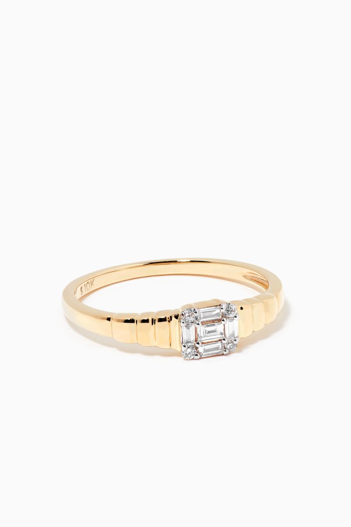 Shield of Strength Pinky Signet Ring in 10kt Yellow Gold