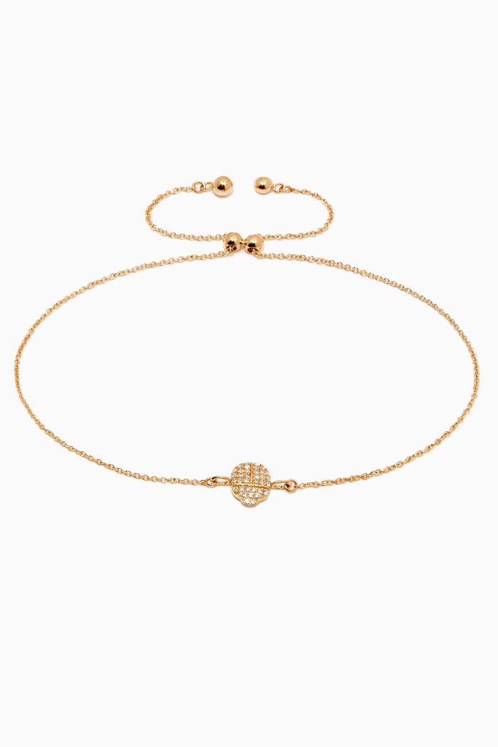 

Pavé Diamond Scarab Slider Bracelet in 10kt Yellow Gold