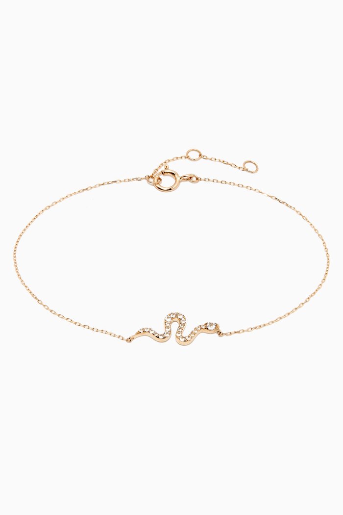 

Pavé Topaz Serpent Bracelet in 14kt Yellow Gold