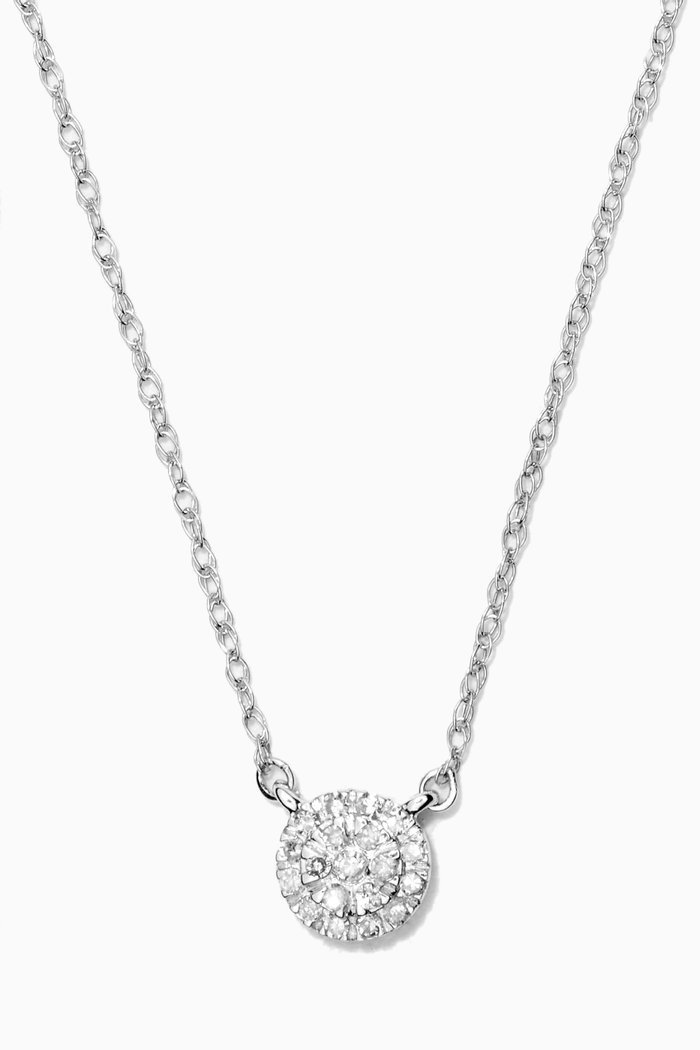 

Strength in Solitude Diamond Necklace in 14kt White Gold, Silver