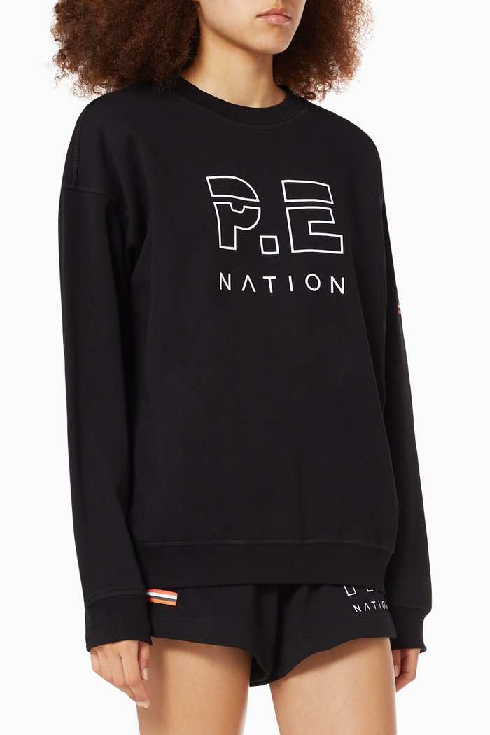 

Heads Up Sweatshirt in Organic Cotton, Black