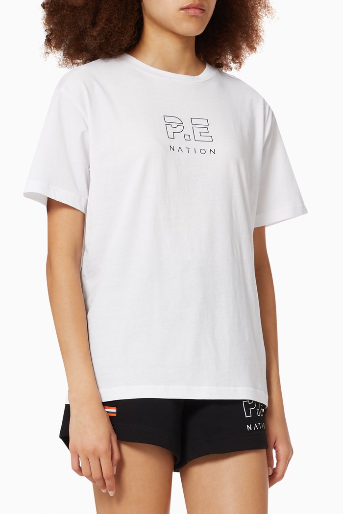 

Heads Up T-shirt in Organic Cotton, White
