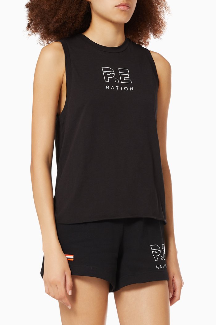 

Shuffle Tank Top in Organic Cotton, Black