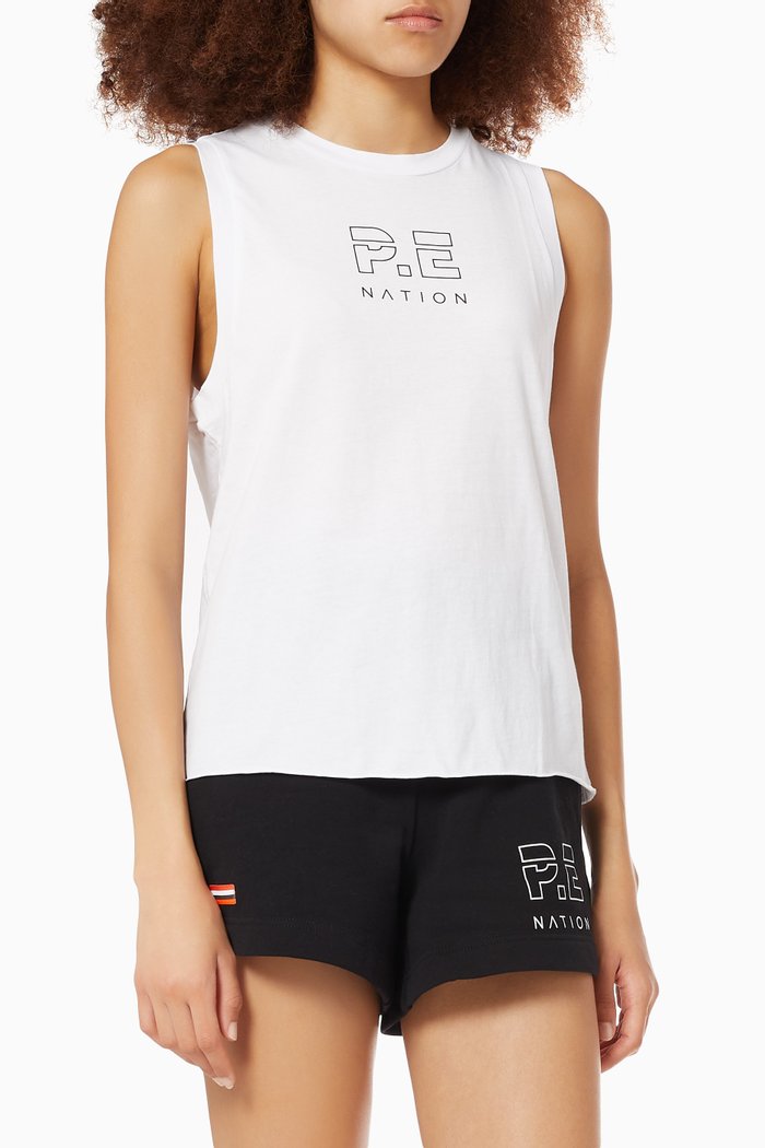

Shuffle Tank Top in Organic Cotton, White