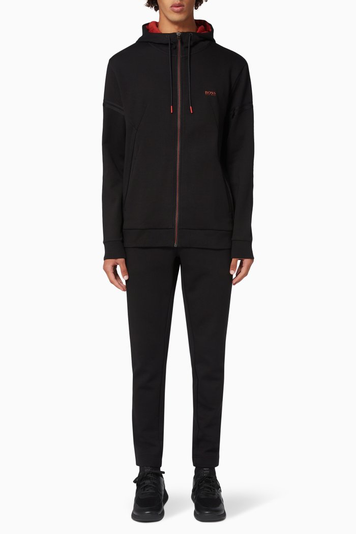 

Logo Tracksuit in Cotton, Black