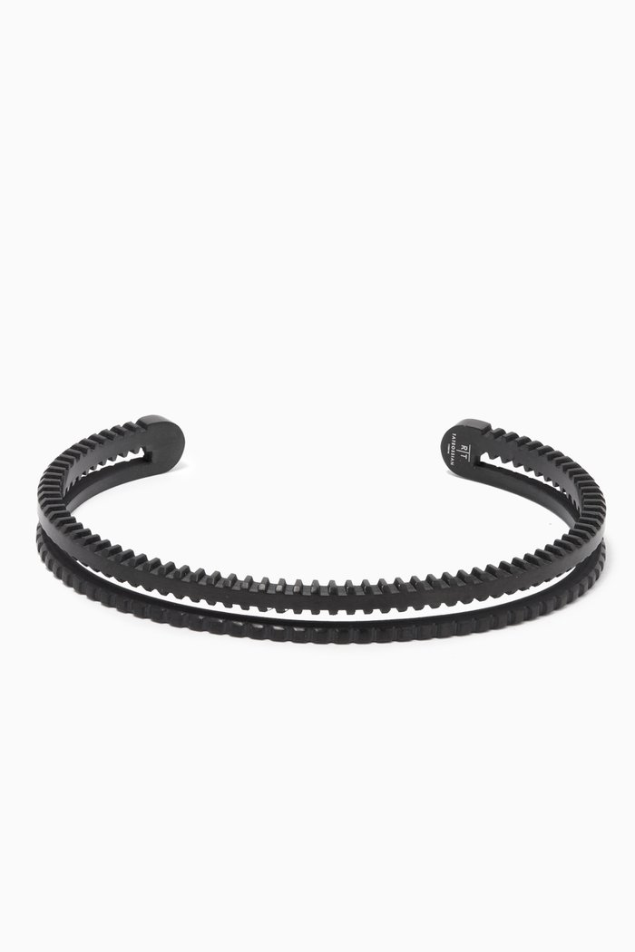 

Elements Bangle in IP Plated Stainless Steel, Black