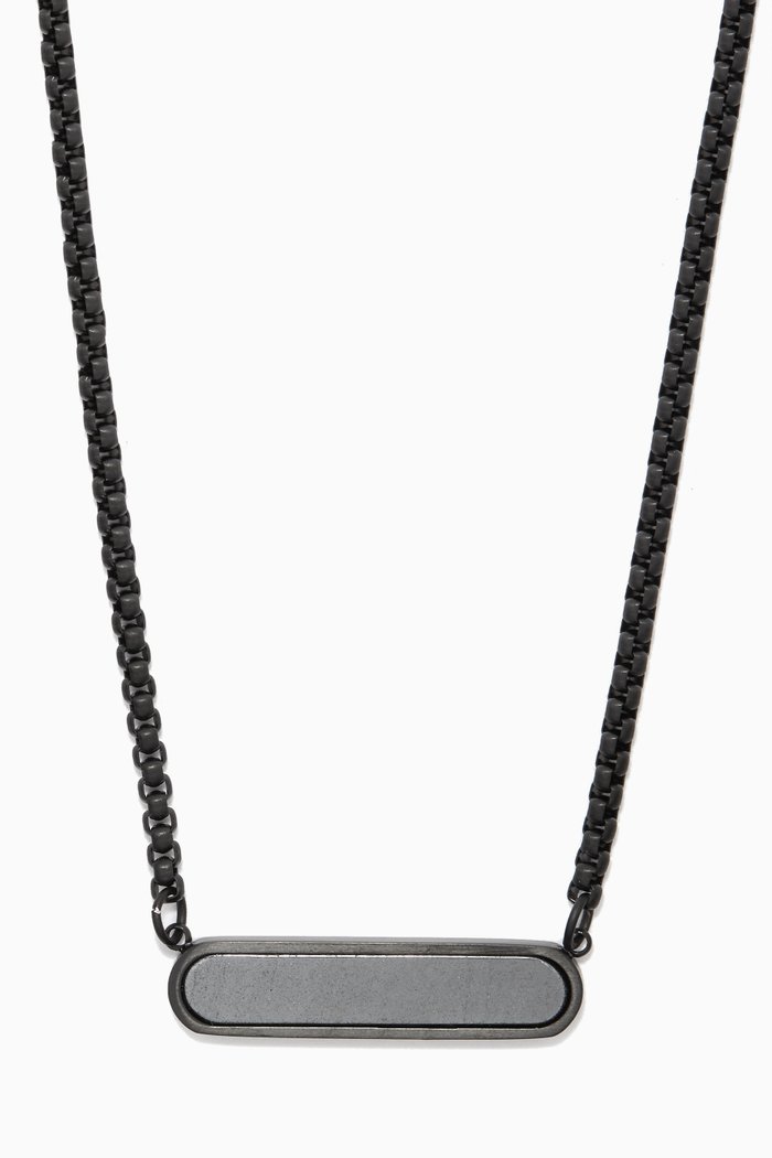 

RT Elements Necklace in Stainless Steel, Black