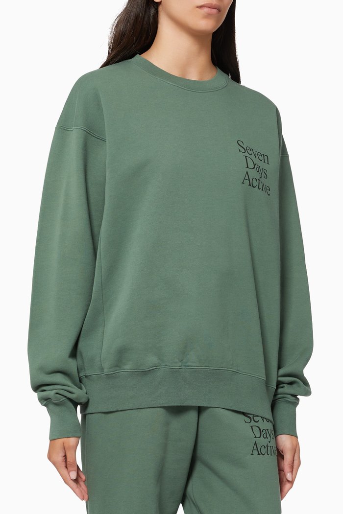 

Monday Crewneck Sweatshirt in Organic Cotton, Green