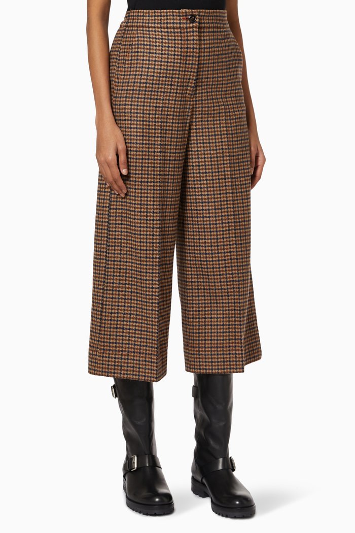 

Troupe Wide-leg Flannel Pants, Brown